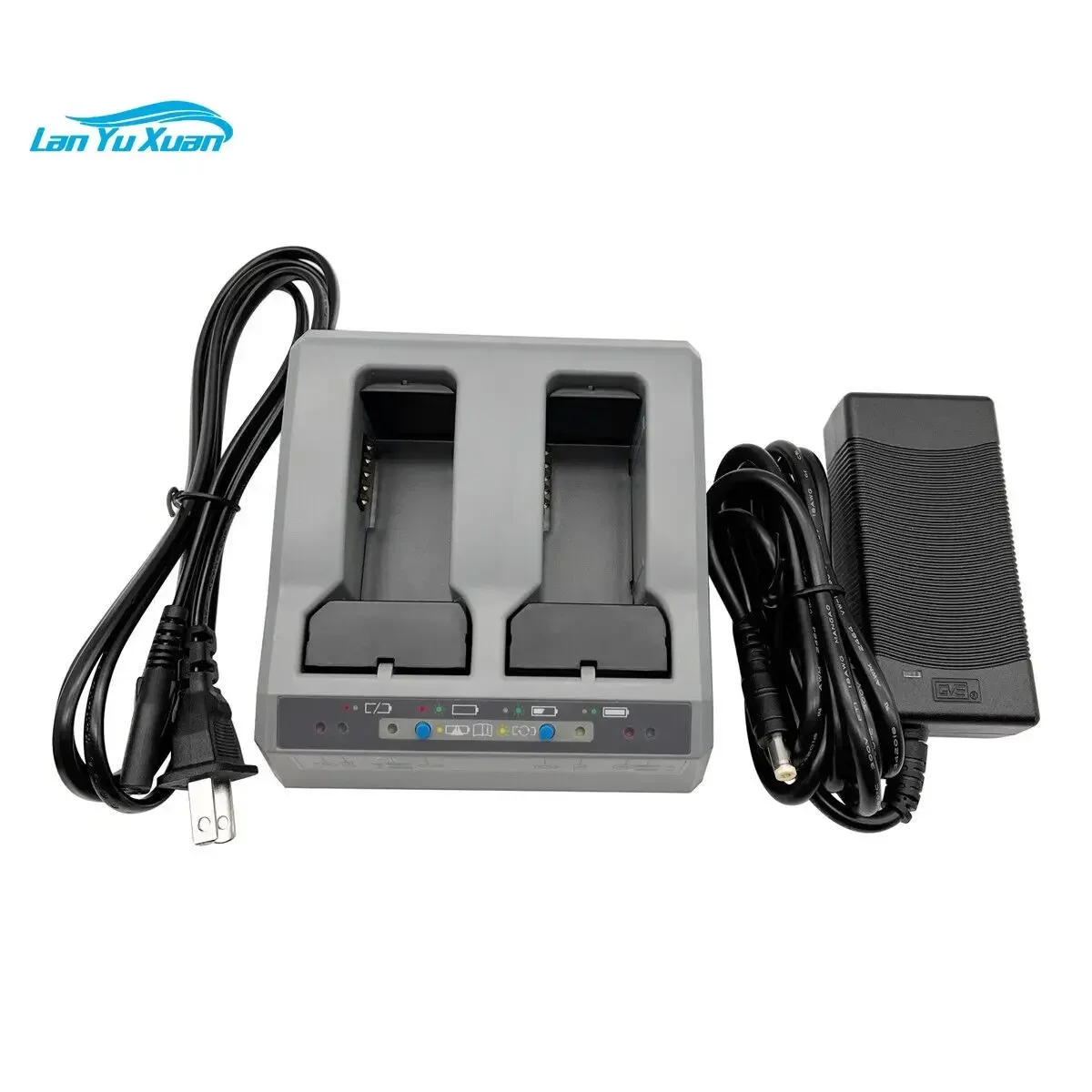 Dual Slot Charger for Trimble R10 R8 S6 SPS985 GPS Battery Total Station Two Slots Bay EU US Plug