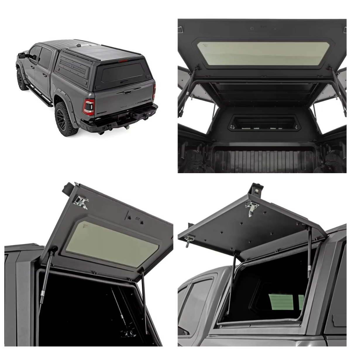 Pickup Hard Top Canopy Aluminum Camper Shell for Toyota Tacoma GMC Sierra 1500 Nissan Titan