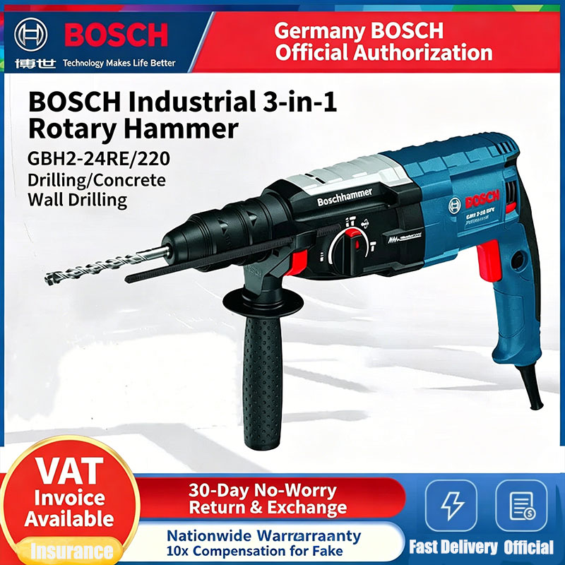 Bosch 220V 4-Chamber Electric Compact Hammer Bosch GBH220 Dual-Purpose Three-Function Electric Drill And Chisel BOSCH Hammer