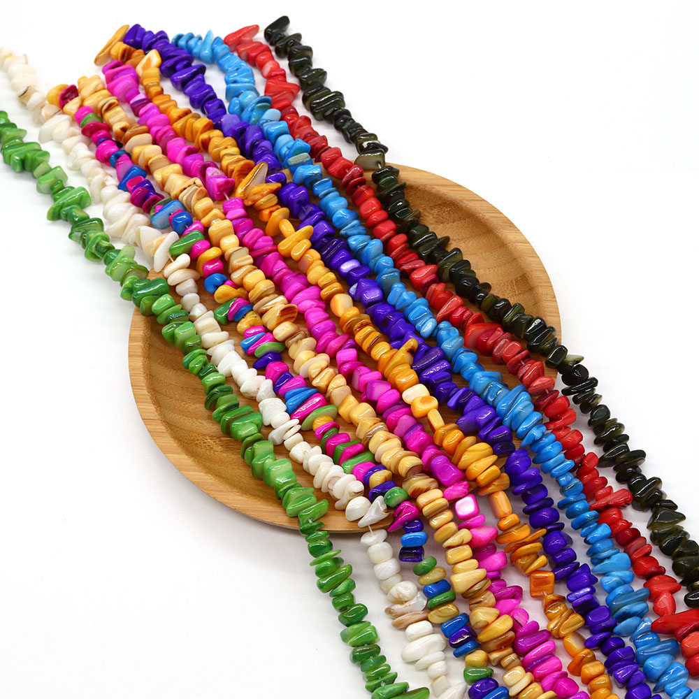 Irregular Broken Shell Scattered Beads Natural Mother of Pearl Colorful Shell Beads Beach Women's Jewelry Making DIY Accessor