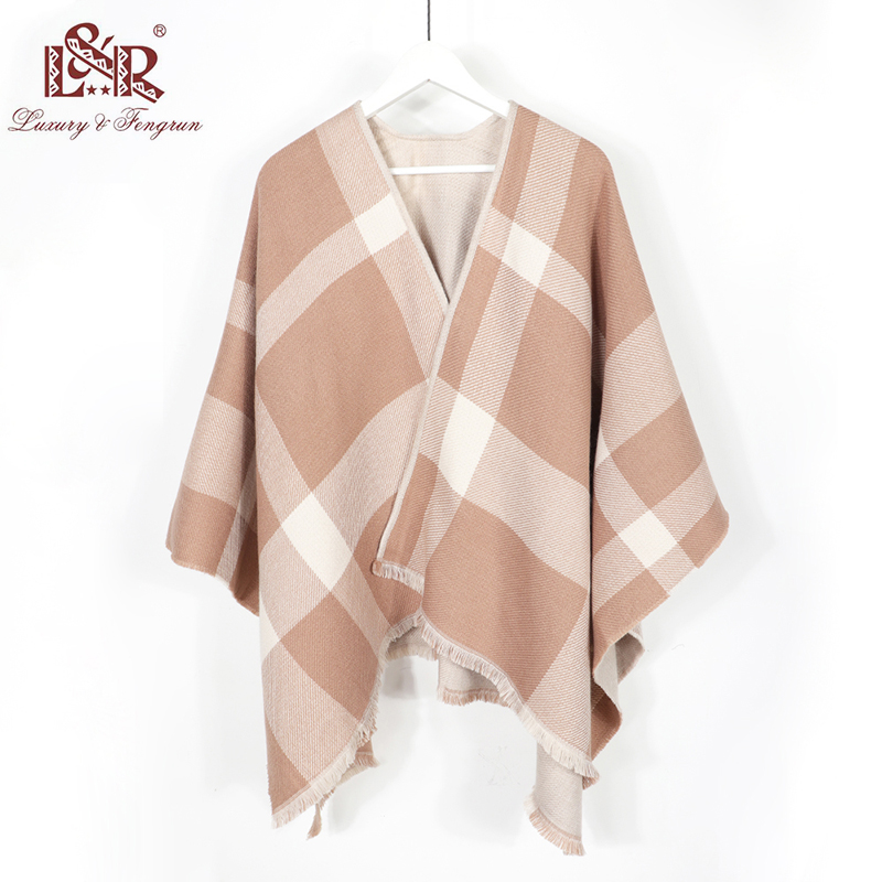 2023 140*140CM Big Winter Women Wrap Thick Cashmere Poncho For women Female Blanket Scarf Shawl Winter Foulard Femme зимняя ш