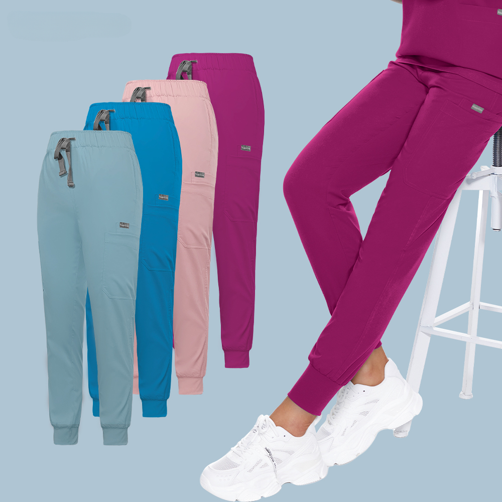 Pet Medical Doctor Scrub Jogger Pants Dentist Trousers Solid Color Beauty Salon Nursing Men Jogging Spa Uniform