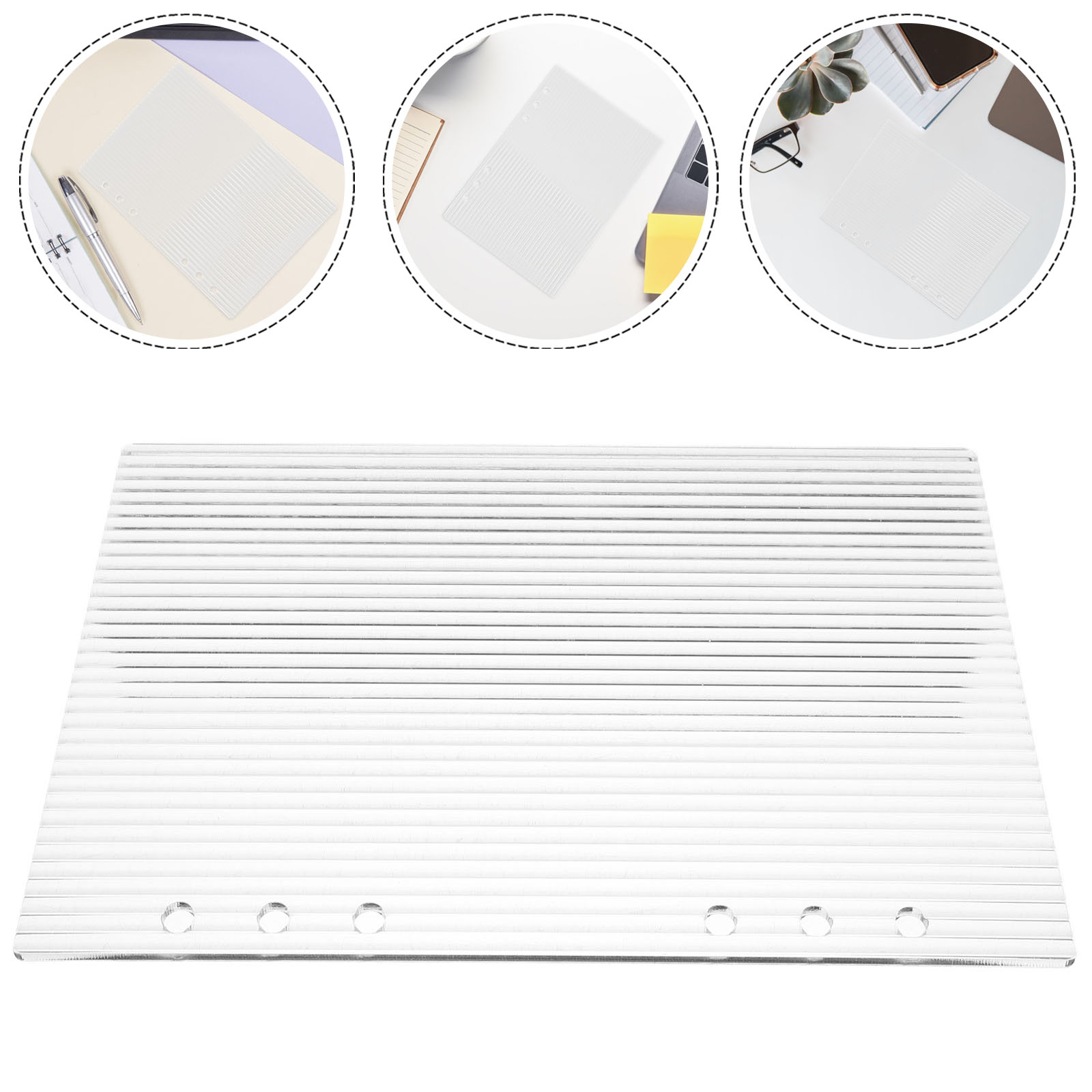 Clear Acrylic Binder Cover A5 Transparent Detachable Notebook Journal Travel Planner Budget Folder Shell File