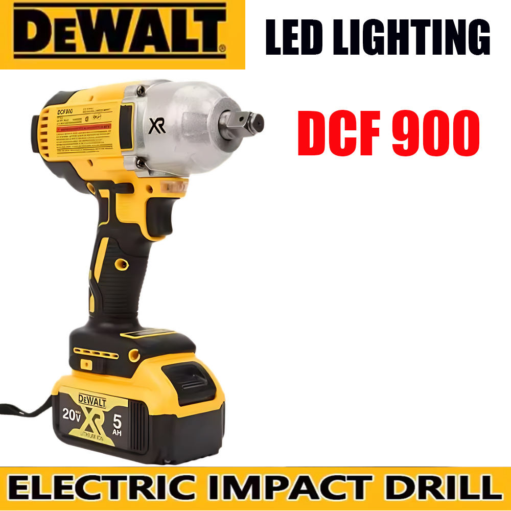 DEWALT DCF900 kit 1/2 inch impact wrench, DEWALT 20V battery ，0-2300 RPM, inch brushless cordless high torque power tool