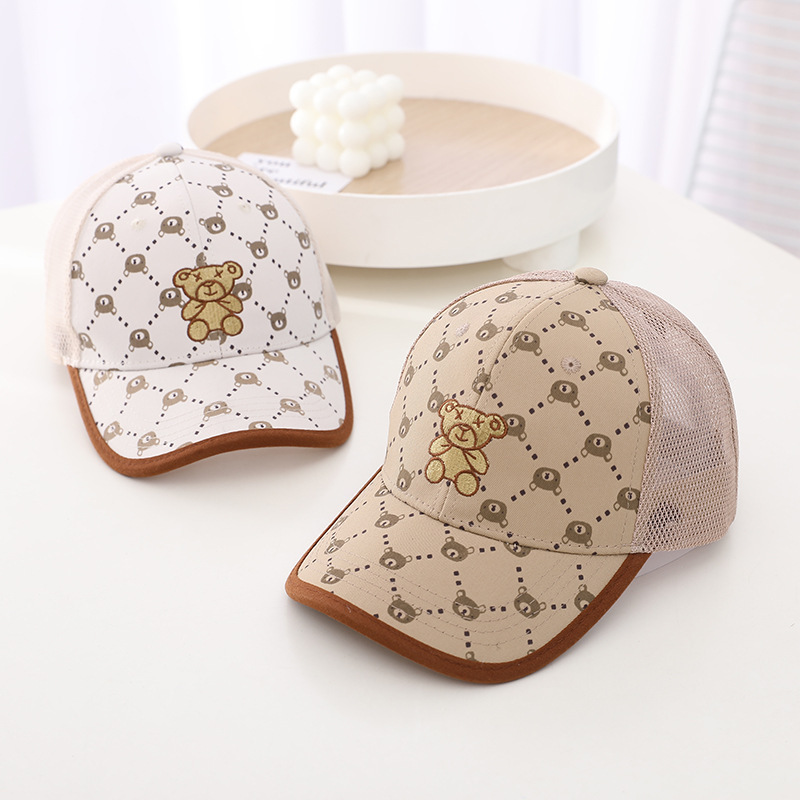 Fashion Bear Baby Hat Summer Mesh Breathable Kids Baseball Cap Toddler Sun Hat Bonnet Gorras бейсболка детская