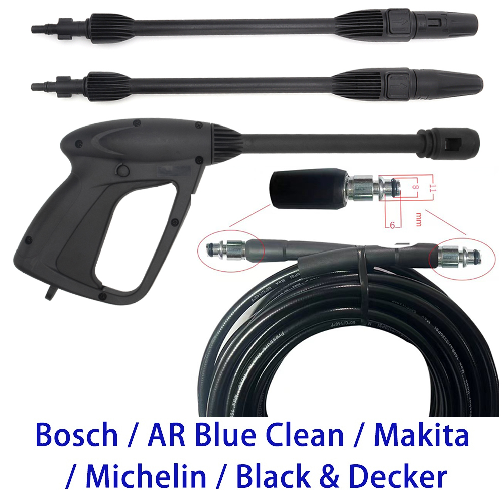 High Pressure Washer Spray Gun Jet Lance Nozzle Car Washer Jet Water Gun Spear Wand for Bosch Black Decker AR Blue Clean Maki