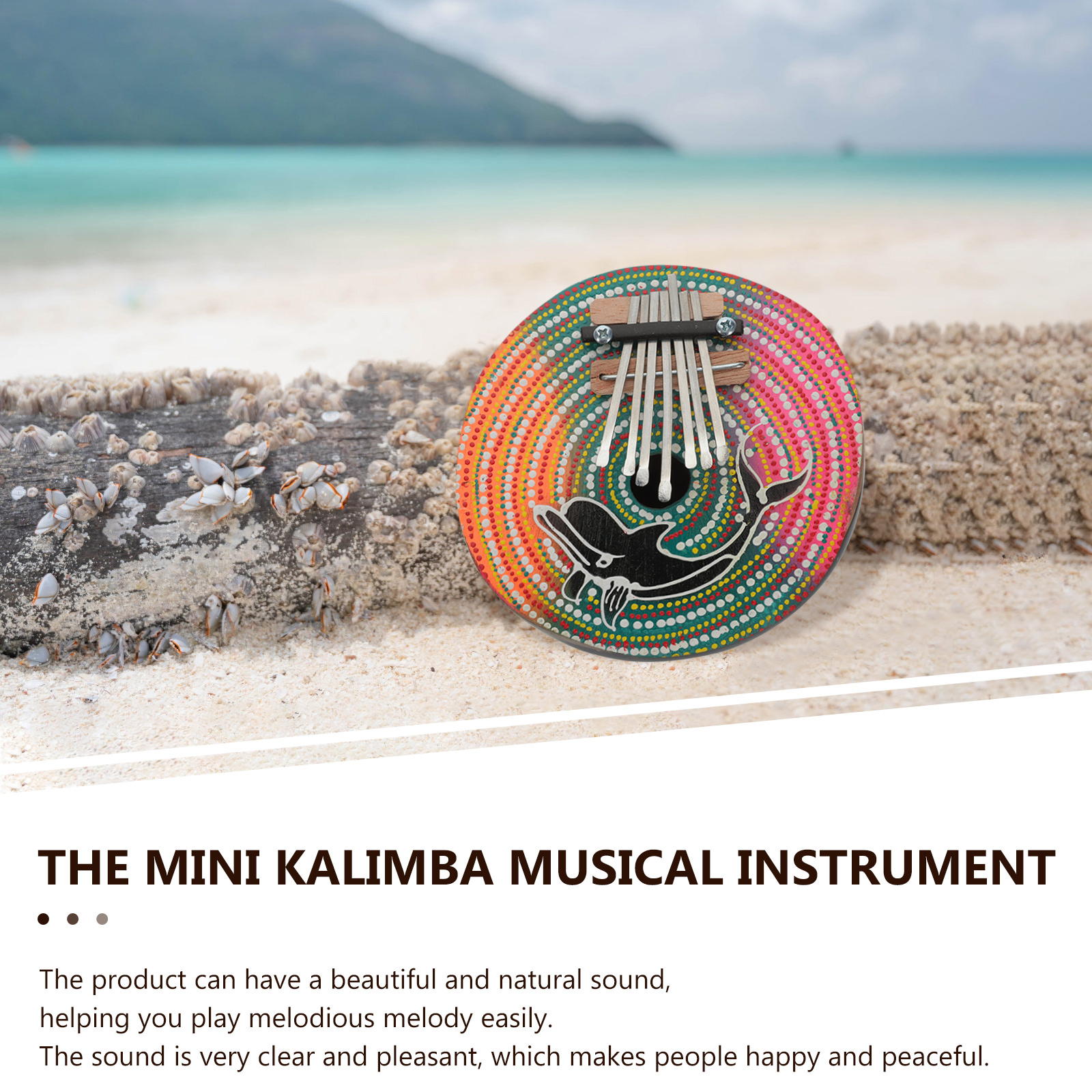 Thumb Piano Coconut Shell Kalimba Mini Delicate Musical Instrument Beginner Small Child