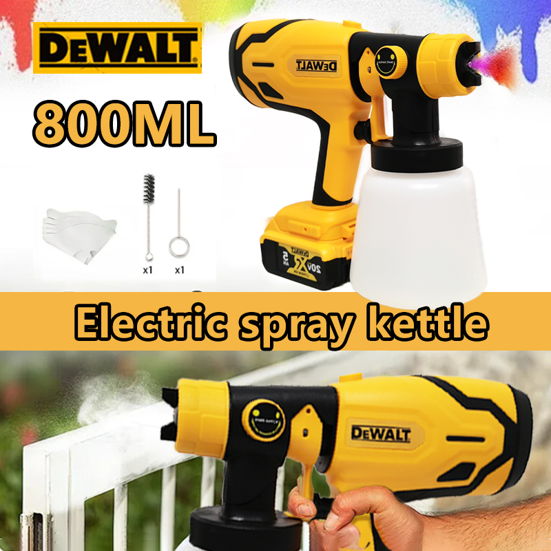 Dewalt Electric Spray Gun Auto Furniture Coating Airbrush Cordless Portable Paint Sprayer For Dewalt 18V 20V Li-ion Battery