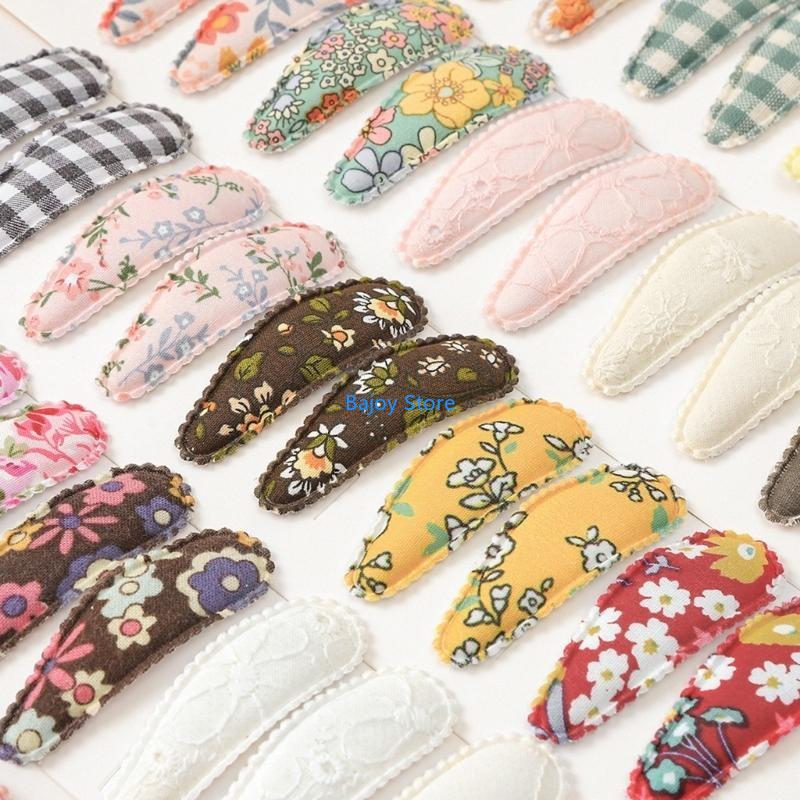 63HE Little Girl Hairpin Bulk Hair Clip Cloth Hairclip Children Hair Accessories