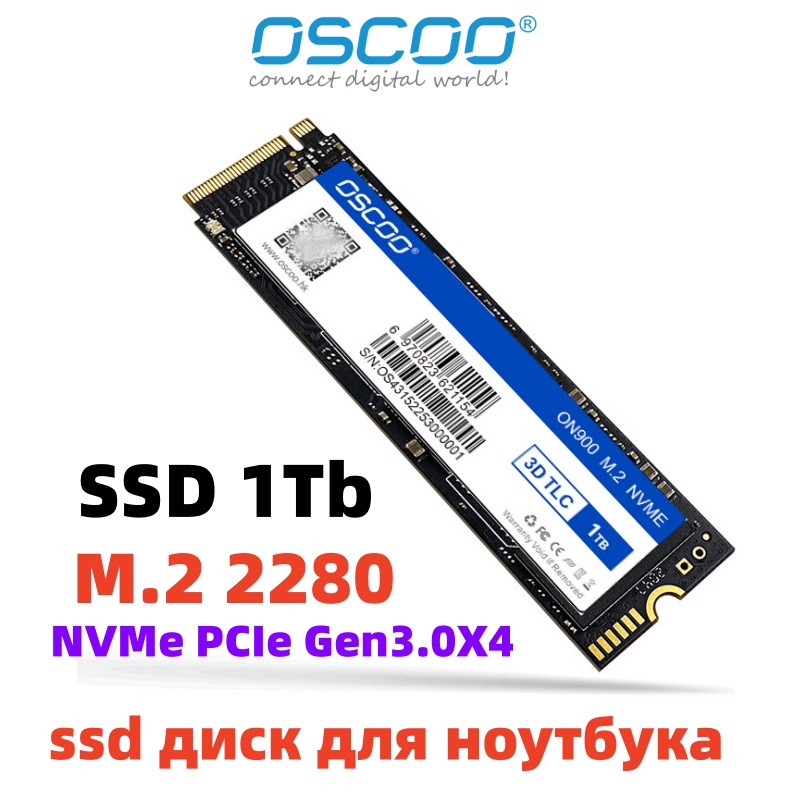 OSCCO NVME PCIe 3.0x4 SSD 2100MB/s M.2 2280 1TB Internal Solid State Drive for Laptop PC Original 3D TLC Nand Flash Ssd Диск