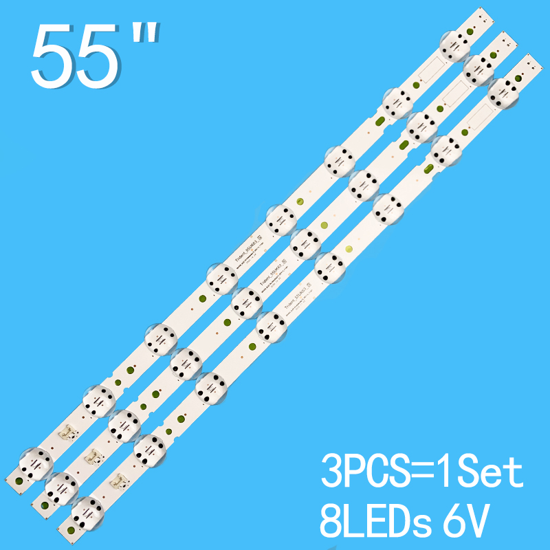 3PCS598mm LED Backlight Strip for LG 55UK6200PCA 55UK6360PSF 55UK6360 SSC_ TRIDENT_ 55UK63_ S SVL550AS48AT5 55UK6470 55UM6910