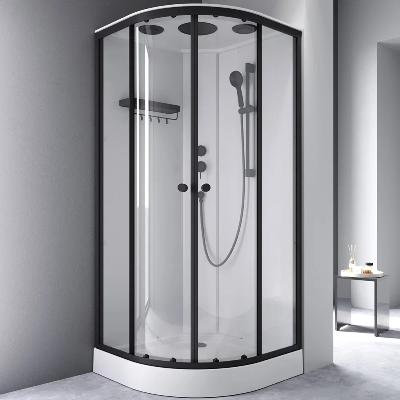 AM.PM Душевая кабина 90x90 AM.PM X-Joy W94C-401-090BT профиль черный матовый, низкий поддон