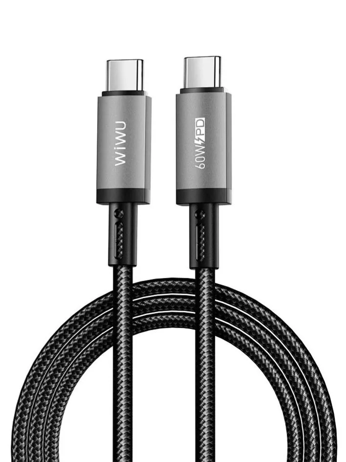 WIWU Кабель WiWU Titanlink USB-C/USB-C 60W 1.0м (Wi-C057) (серый)