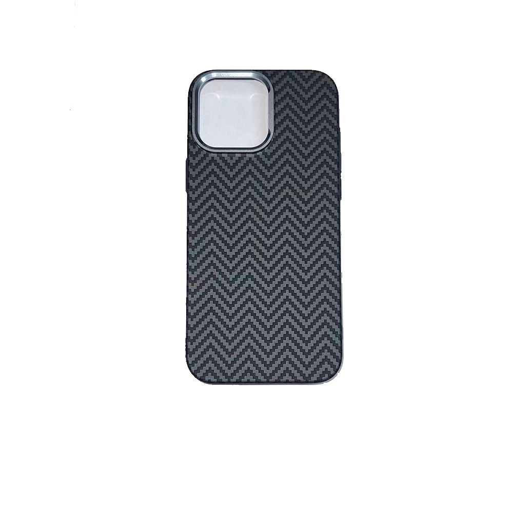 Luxo Life+ Чехол-накладка Luxo Life+ Magsafe для Apple iPhone 16 Pro Max пластиковый ромбовый узор черно-серый