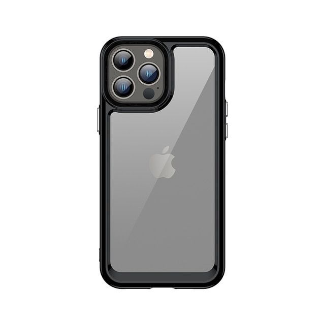 Comma Чехол-накладка Comma Joy Elegant Anti-shock Case для iPhone 14 Pro пластик/силикон (прозрачно-черный)