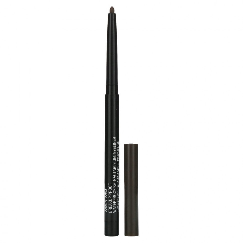 wet n wild Wet n Wild, Выдвижная гелевая подводка с защитой от разрушения, черно-коричневая, 0,23 г (0,008 унции)
