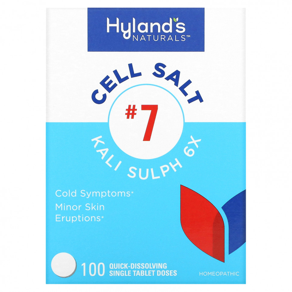 Hyland's Hyland's, Cell Salt # 7, Kali Sulph 6X, быстрорастворимая одна таблетка