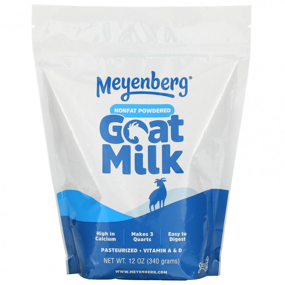 Мейнберг Гоат Милк Meyenberg Goat Milk, Обезжиренное сухое козье молоко, 340 г (12 унций)