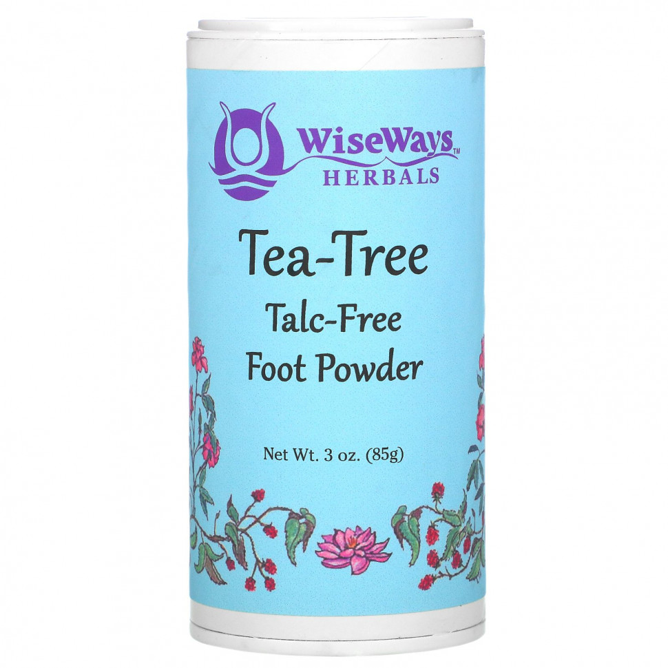 Уайз Уэйз Хербалс WiseWays Herbals, Порошок для ног из чайного дерева, 85 г (3 унции)