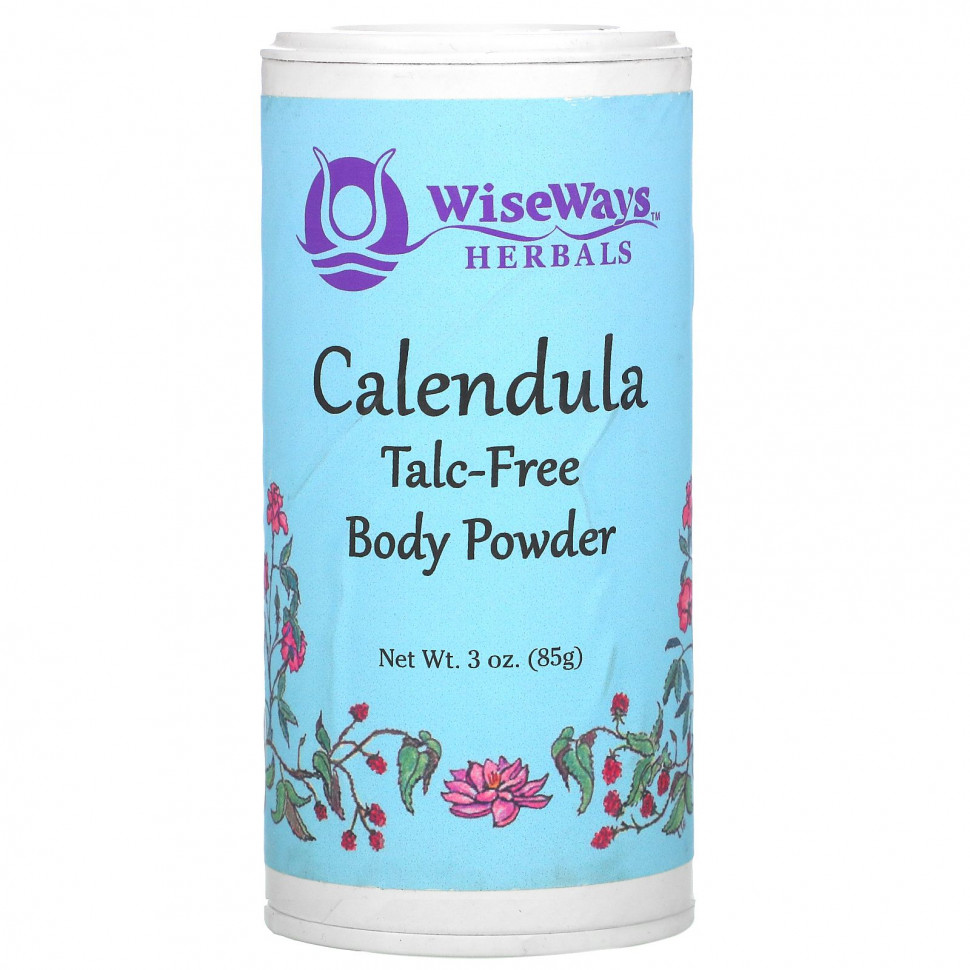 Уайз Уэйз Хербалс WiseWays Herbals, Порошок для тела с календулой, 85 г (3 унции)