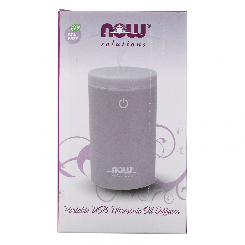 NOW Foods NOW Foods, Переносной ультразвуковой USB-диффузор для эфирных масел, 1 диффузор