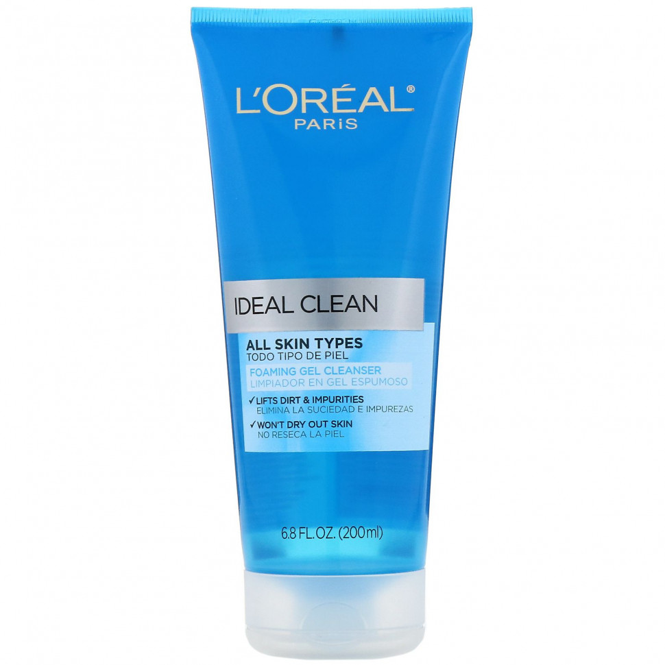 L'Oréal L'Oreal, Ideal Clean, пенящийся очищающий гель, 200 мл (6,8 жидк. унции)