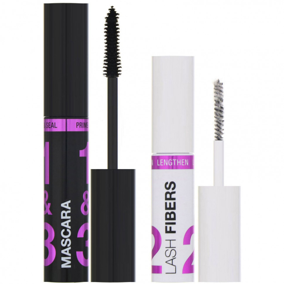 wet n wild Wet n Wild, Тушь для ресниц Lash-O-Matic Mascara + комплект с фиброй для удлинения ресниц Fiber Extension Kit, оте
