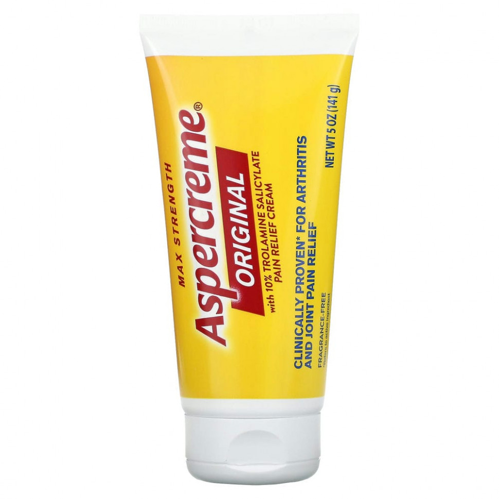 Aspercreme Aspercreme, Оригинальный обезболивающий крем с 10% салицилатом троламина, максимальная сила действия, без отдушек,
