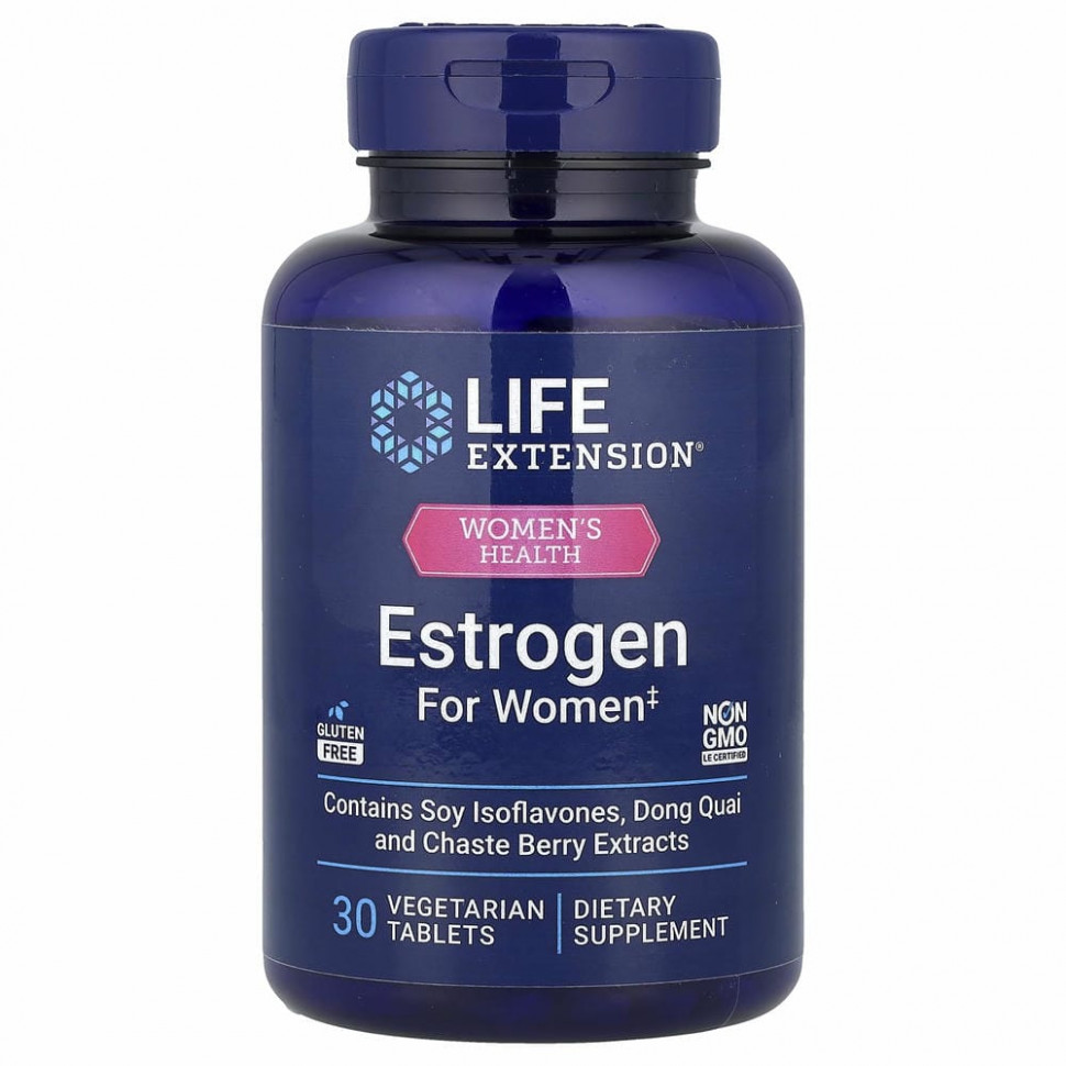 Лайф Экстэншн Life Extension, эстроген для женщин, 30 вегетарианских таблеток